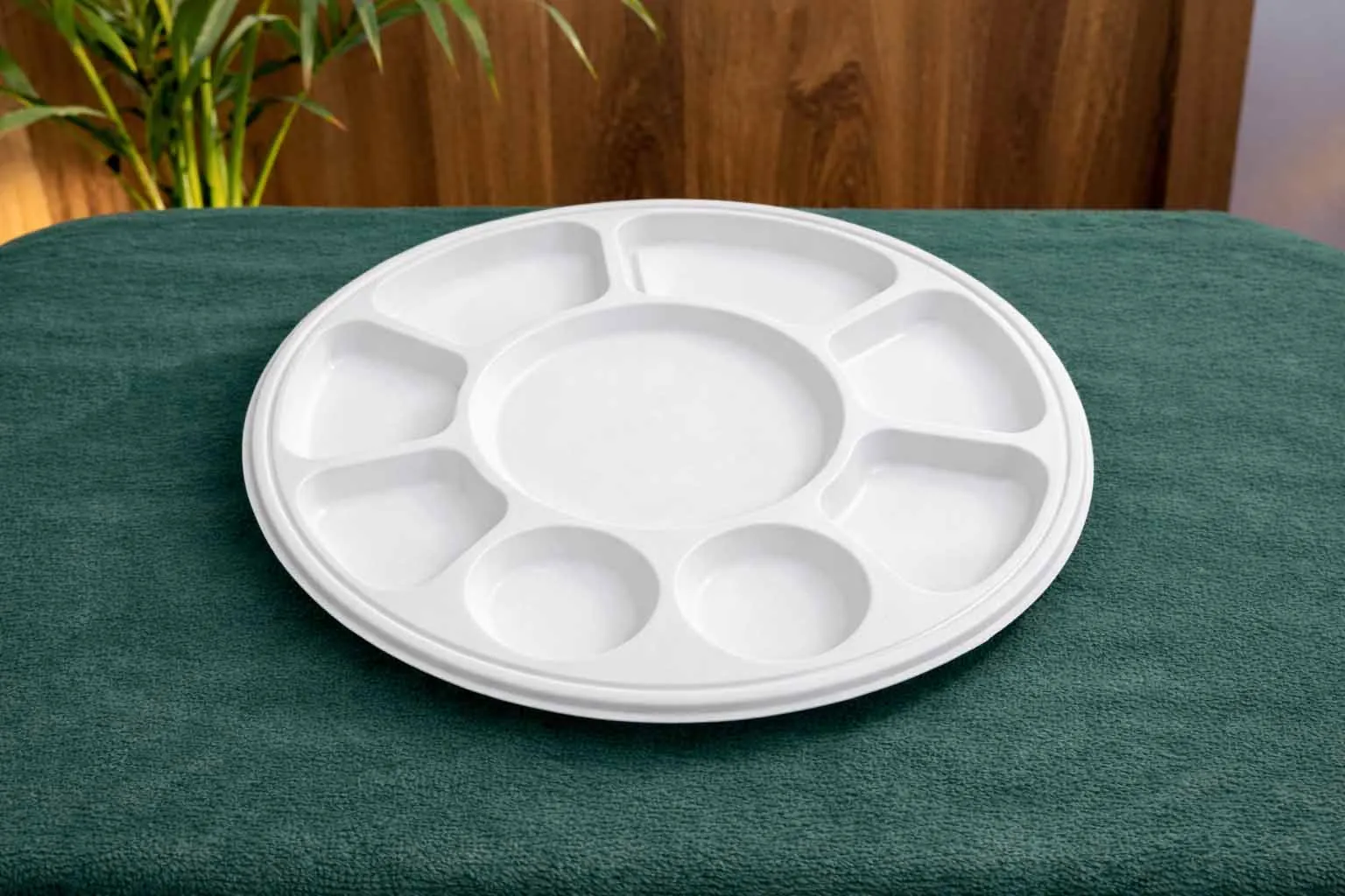 9 Compartment Round Tray