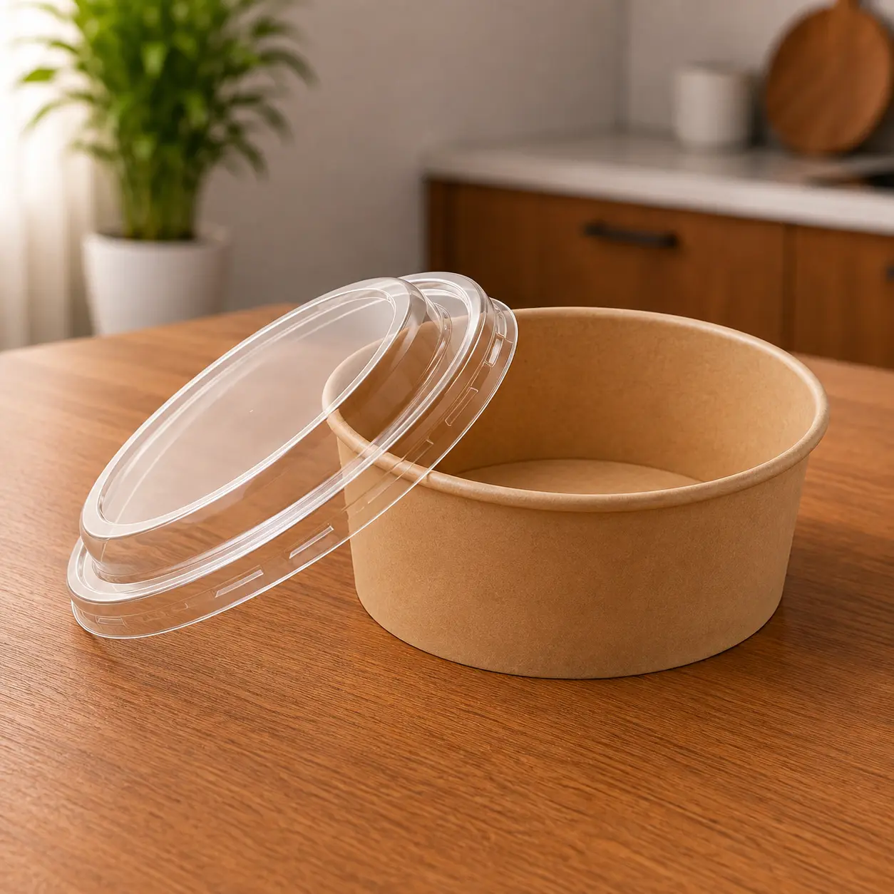 Paper Salad Bowl With Lid