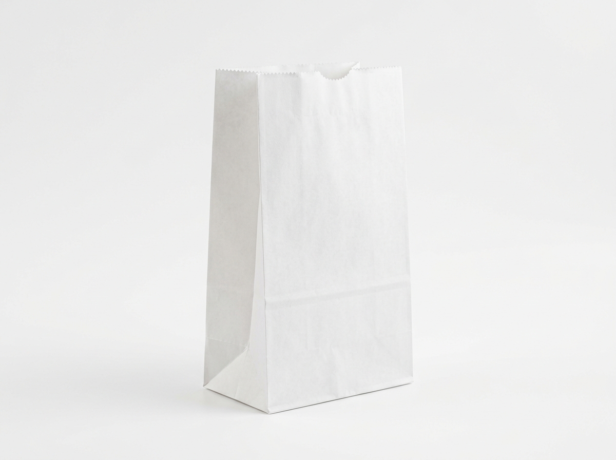 White SOS Paper Bag