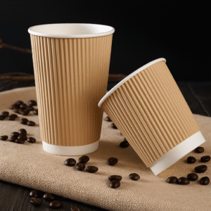 Ripple Black & Brown Cups